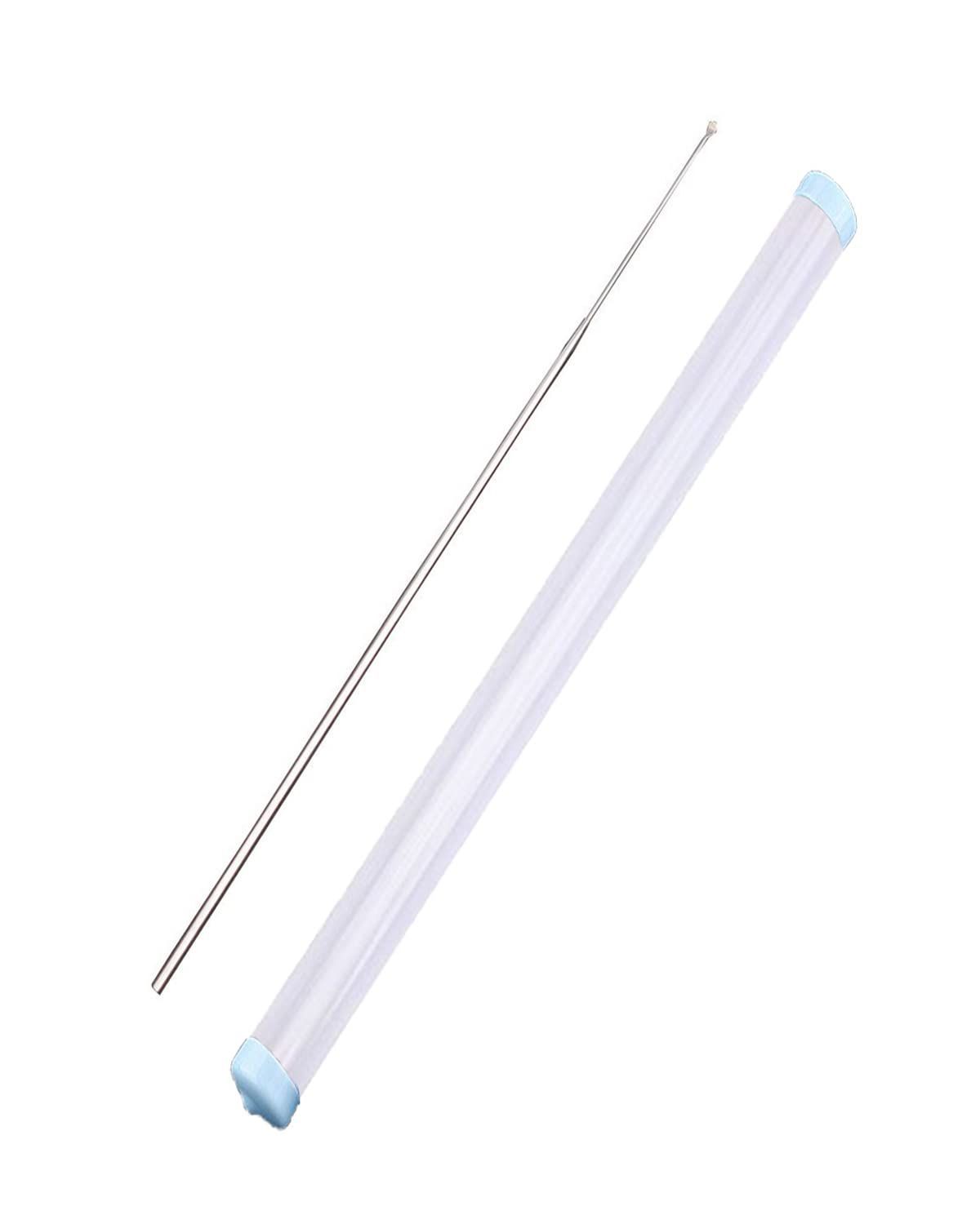 YFFSFDC 耳かき ステンレス製 細 先薄 長い みみかき 耳掃除 耳掻き 耳垢 収納丸パイプ付き