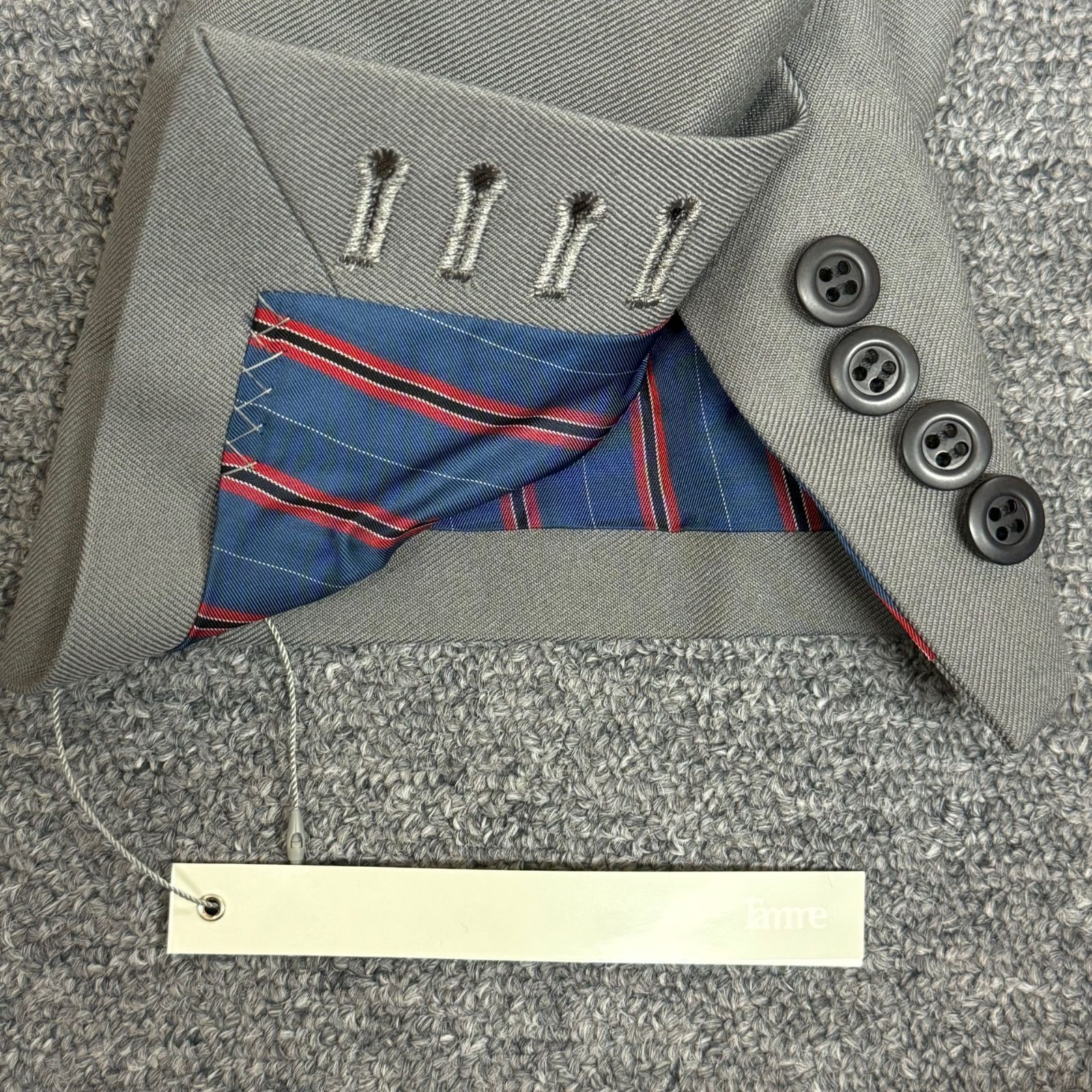 定価140800円 新品 Tamme 23AW レース切替 ピークドラペル ダブル 