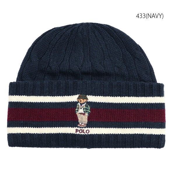 POLO RALPH LAUREN pc1146 ニット帽ビーニー ケーブル編み くま