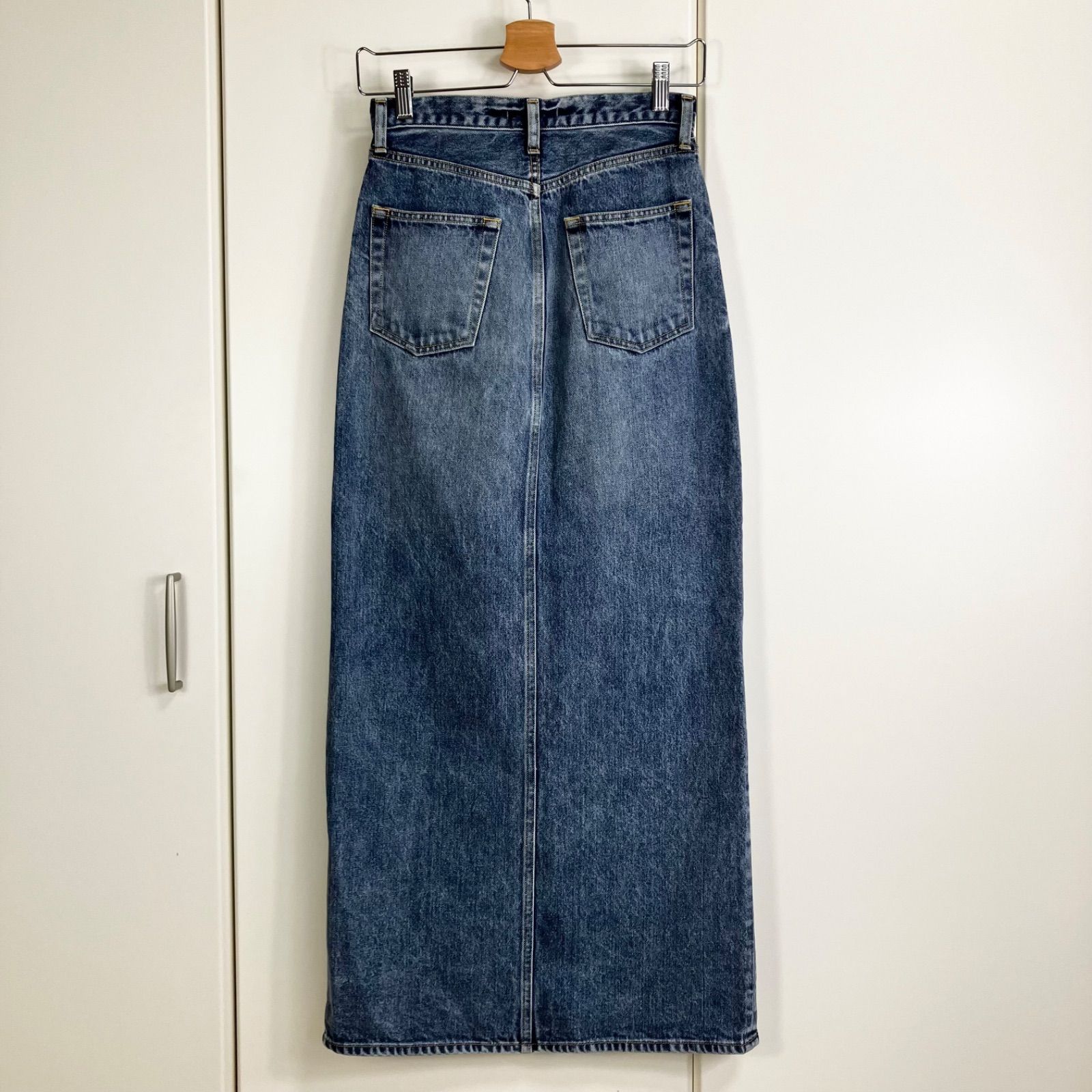 Whim Gazette デニムスリットスカート サイズ36 ブルー ロングスカート