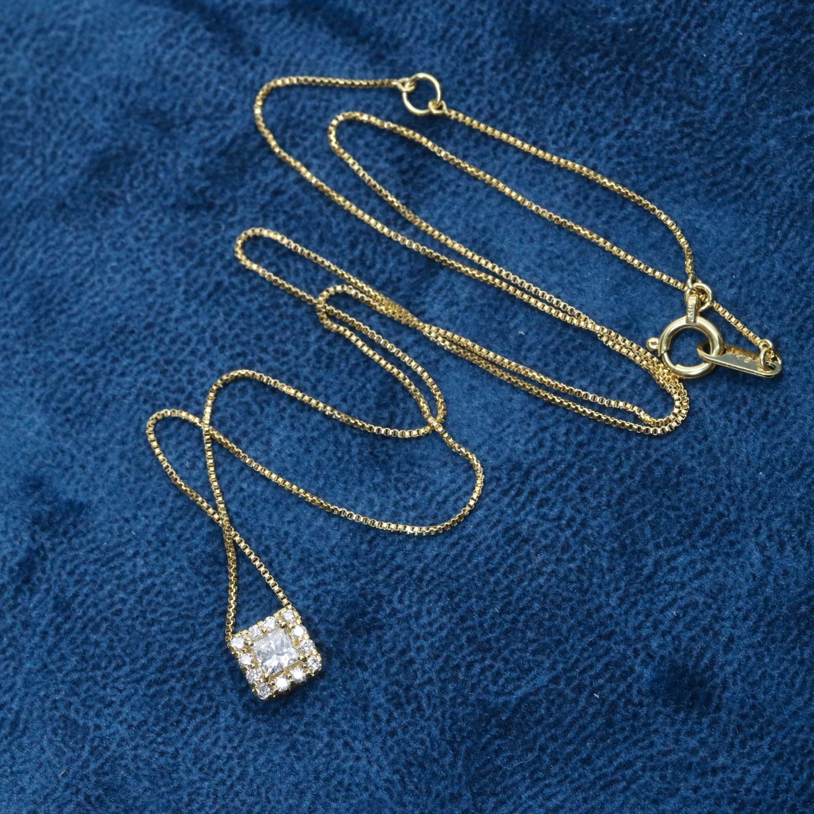 ヴァンドーム青山 ダイヤ ネックレス プリンセスカット K18/24-1924S