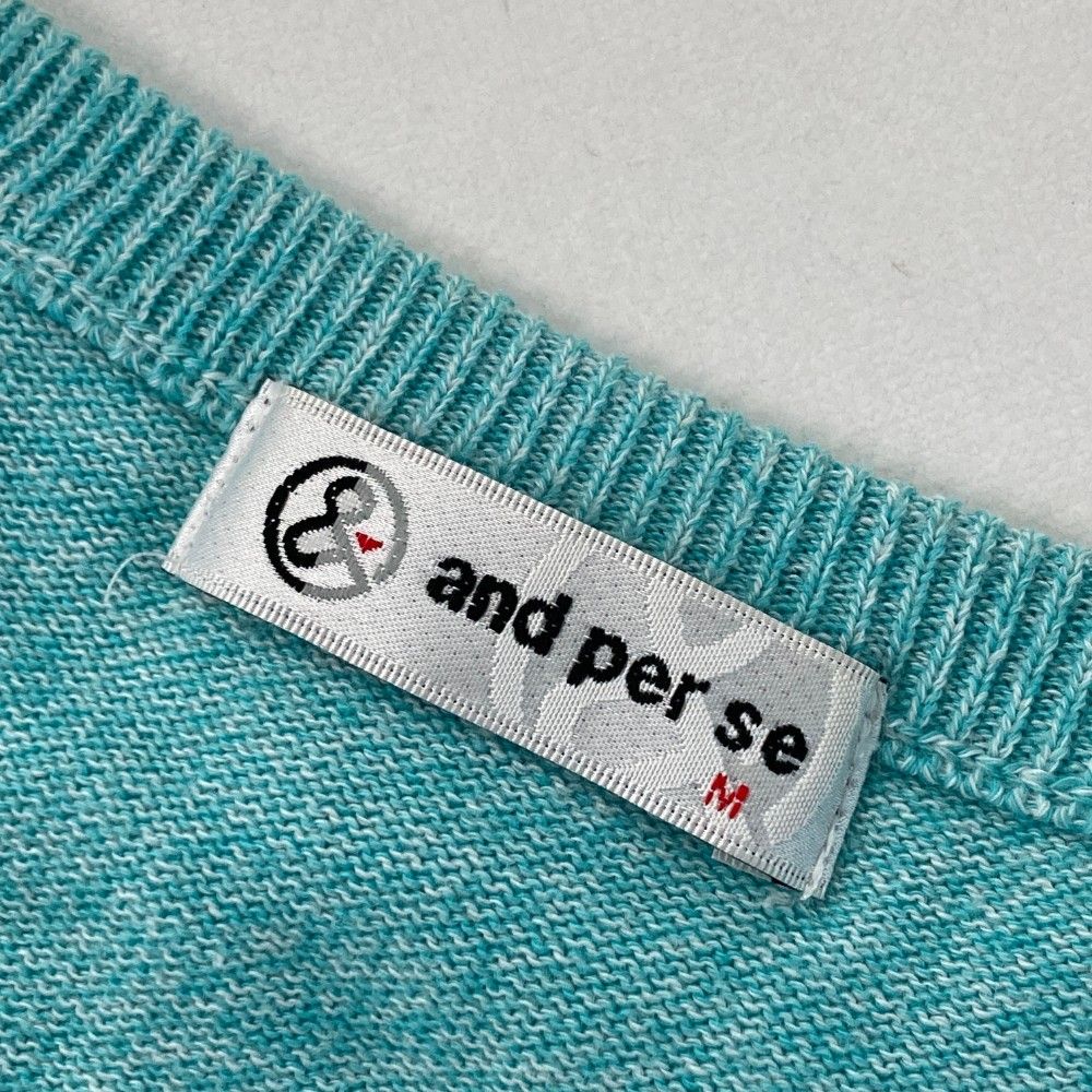 and per se アンパスィ サマーニット セーター ボーダー ゴルフ