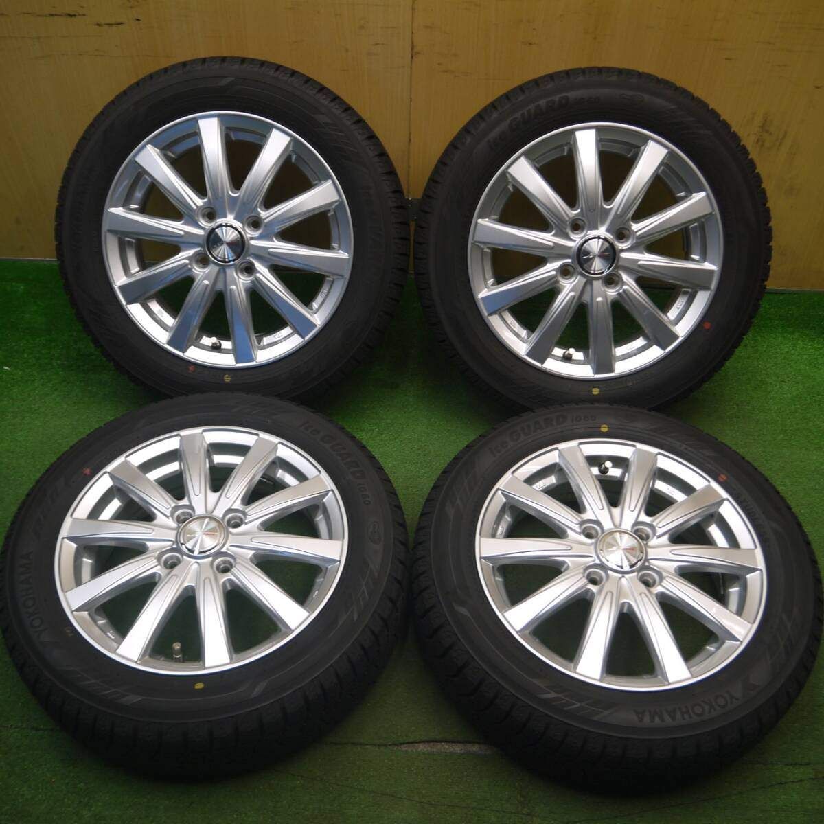 超バリ溝 23年 キレイ ほぼ10分 スタッドレス 155 65R14 ヨコハマ アイスガード iG60 JOKER ジョーカー 14インチ PCD100 4H 5021006Hス