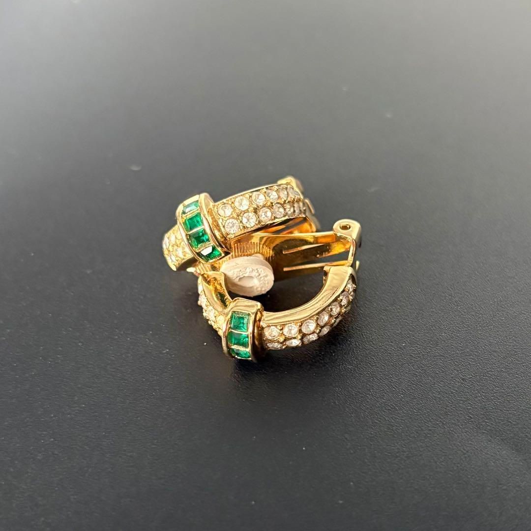 Dior クリスチャンディオール グリーンビジュー ネックレス ピアス ストーン Dior クリスチャンディオール グリーンビジュー ネックレス