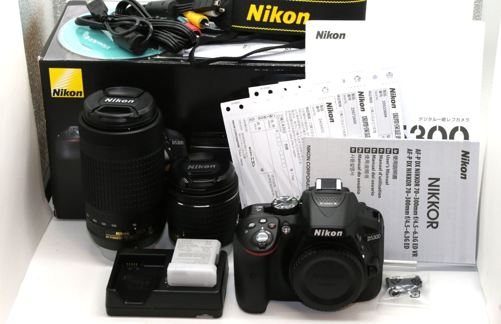 極上品 Nikon デジタル一眼レフカメラ D5300 AF-P ダブルズームキット