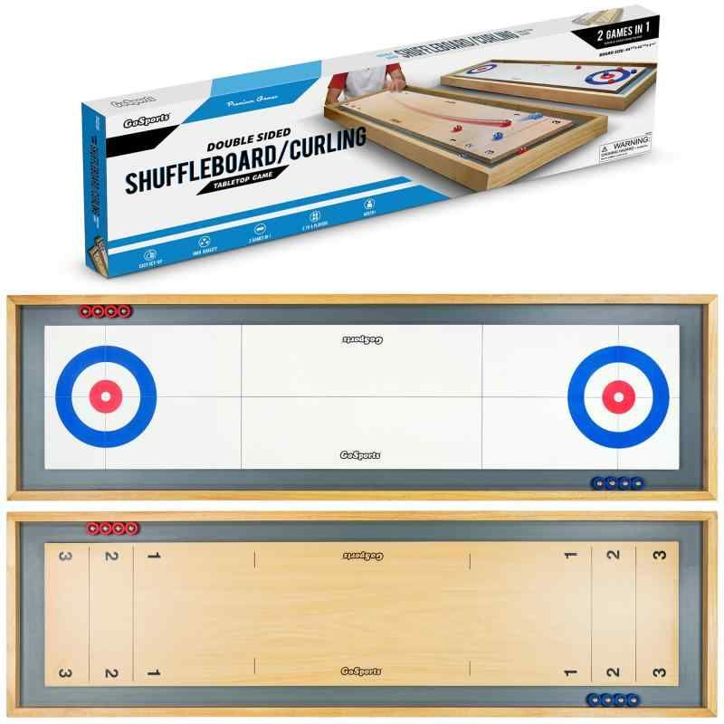 GoSports Shuffleboard and Curling 2-in-1 Table Game