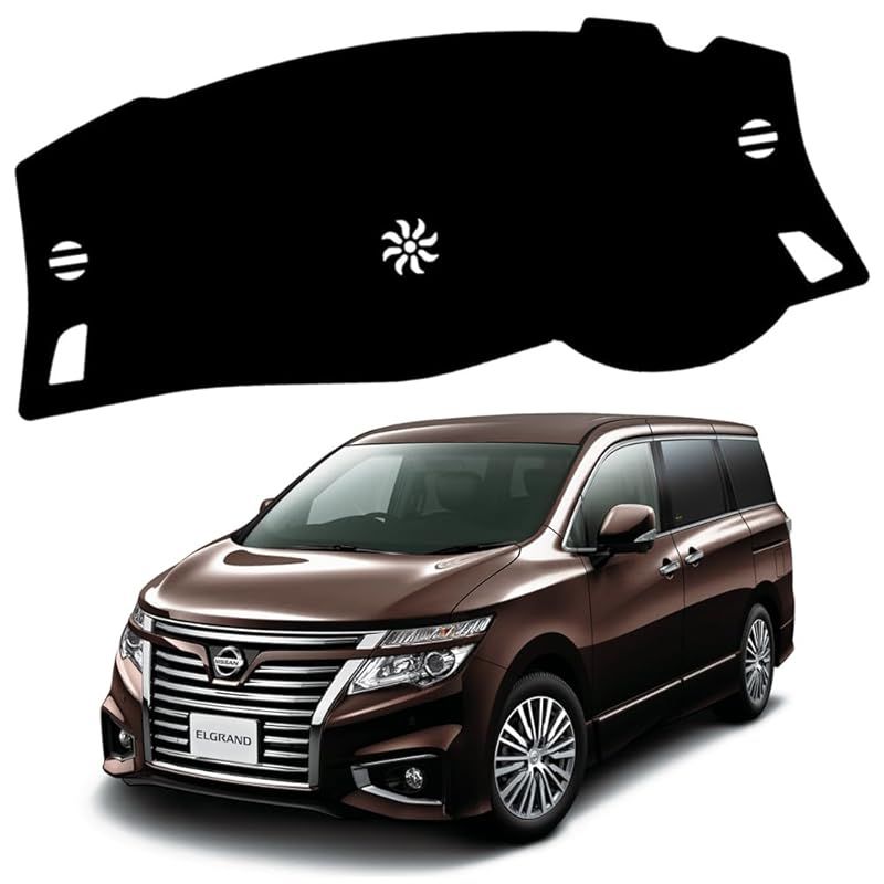【在庫セール】XIKER 日産 エルグランド E52系 ダッシュボードマット 日焼け防止 UVカット パーツ ELGRAND 2010年8月?現行 ダッシュボード 保護マット映り込み軽減 目に優しい 内装 カスタム アク