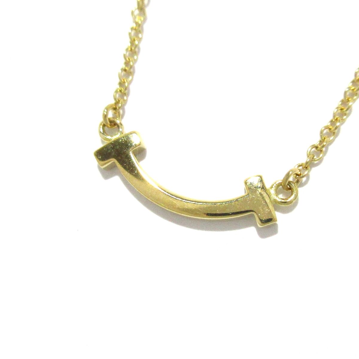 TIFFANY-Co. ティファニー ネックレス Tスマイルペンダント ミニ K18PG