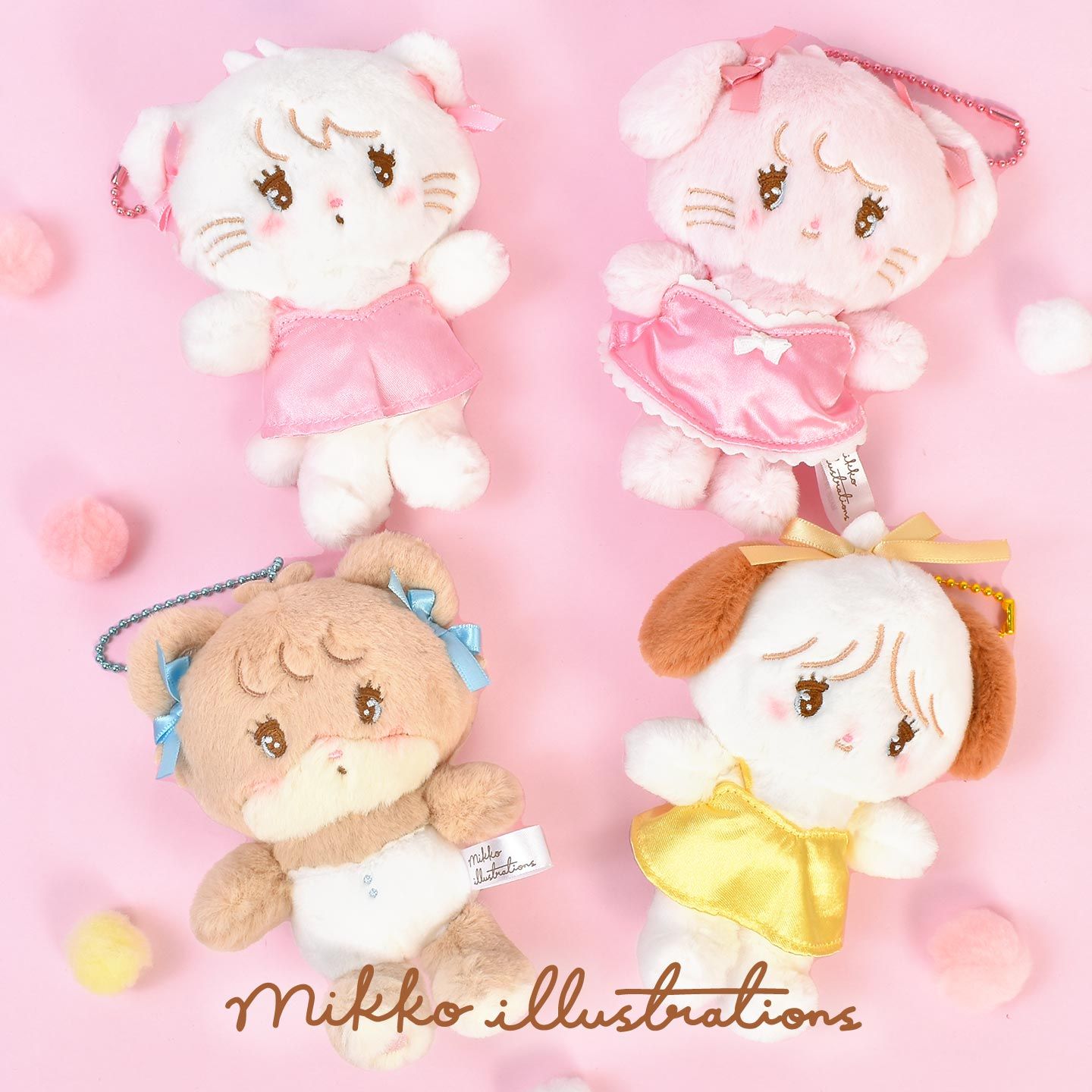 mikko ムース マスコット キーホルダー ミッコ 楽天市場】mikko illustrations リール付き マスコット ミッコ