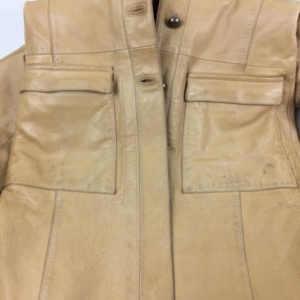 BACCA×Harris Tweed 羊革 裏地ハリスツイード シープレザーコート