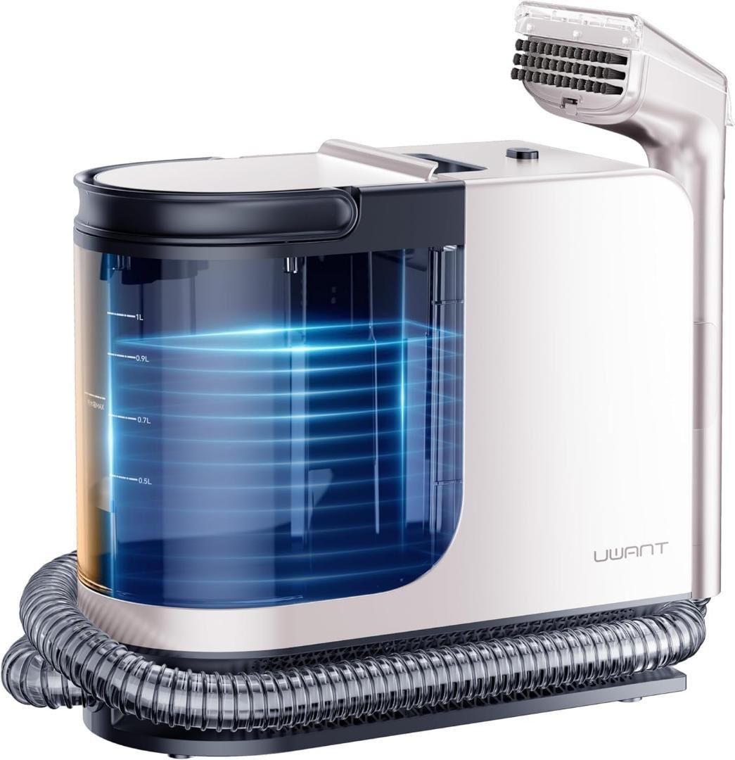 大 リンサークリーナー 600 W 強力 カーペットクリーナー スチームクリーナー 白