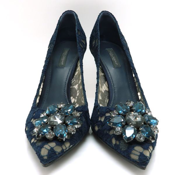 DOLCE＆GABBANA パンプス ハイヒール レース ビジュー