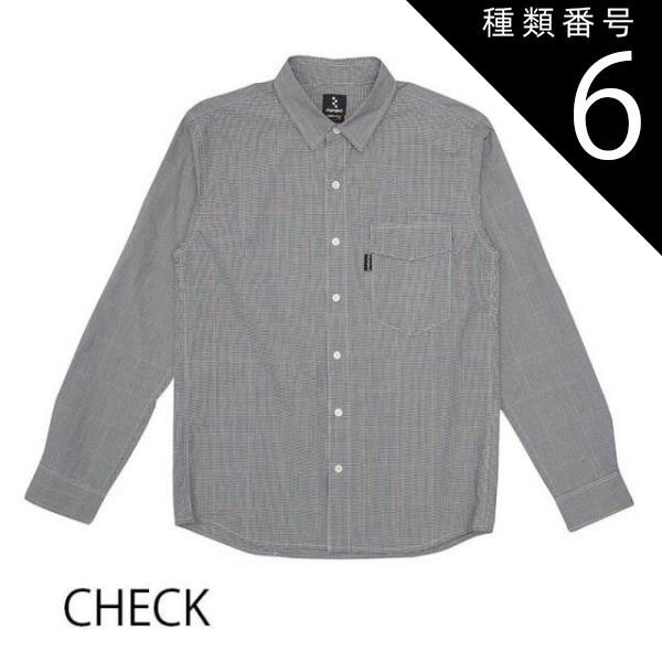 種類6 Ｍ|チェック 高耐久性 吸汗速乾に優れたトラベルシャツ コーデュラ 背ポケット 長袖 No2200 rin project リンプロジェクト