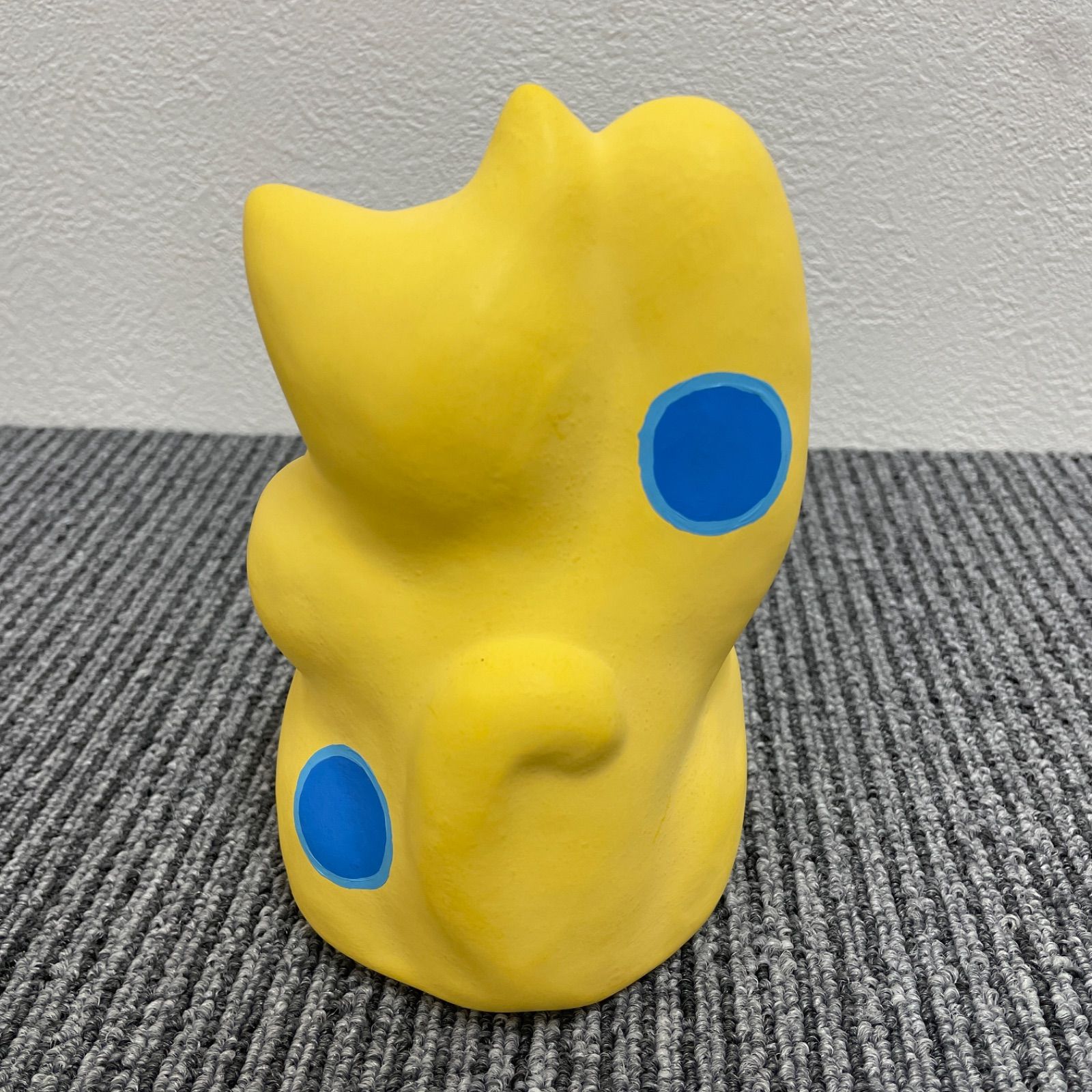 【新品】湯布院　工房輪葉葉　黄色招き猫(大) 湯布院工房 輪葉葉 幸福の黄色 招き猫 開運 ミラクル 大＆小