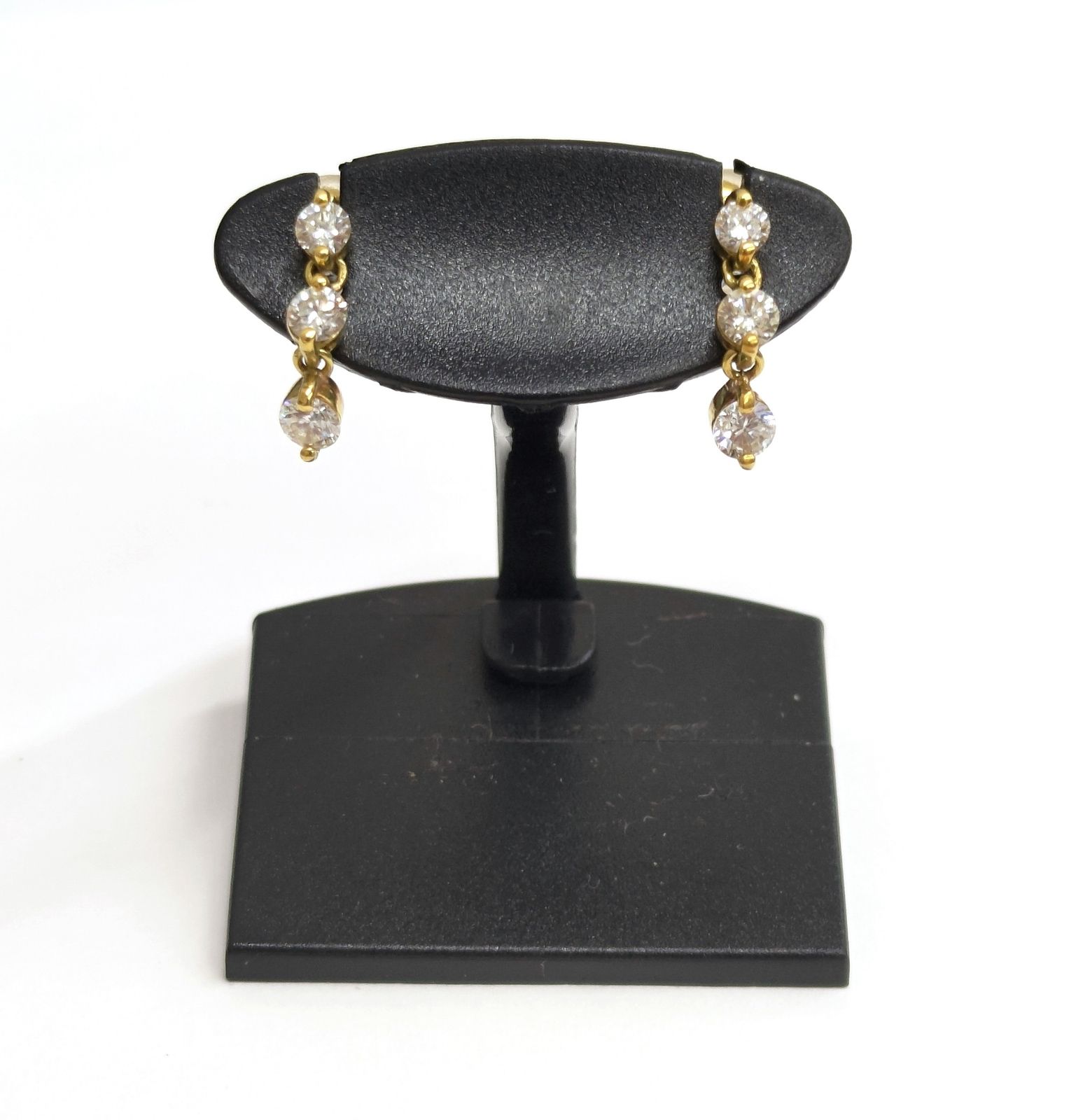 K18 各0.25ct メレD ピアス 総重量1.4g GOLD ゴールド ダイヤ ダイヤモンド JA-24457