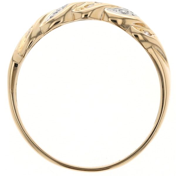 k18 pt850 ツイストコンビデザインリング