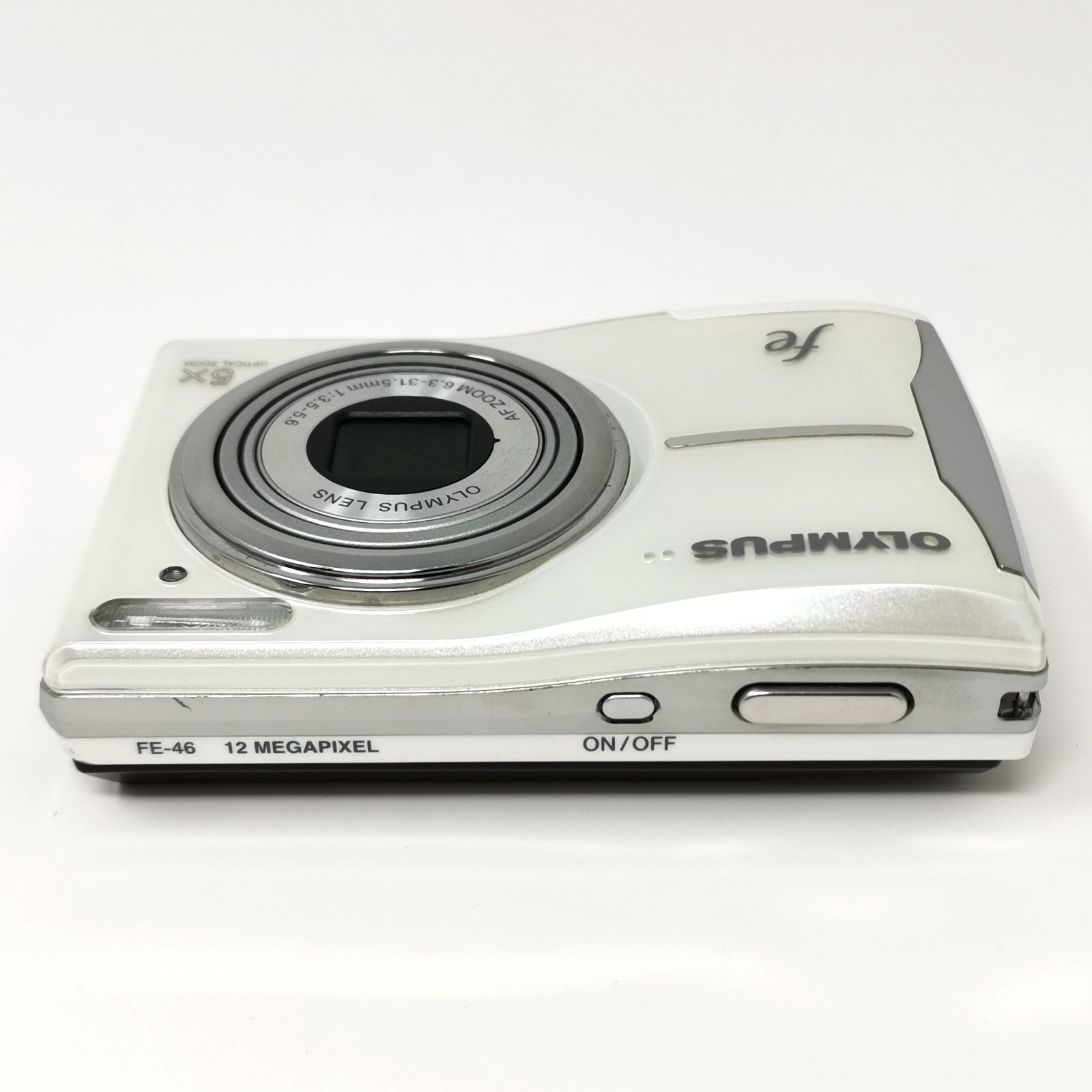 オリンパス デジタルカメラ CAMEDIA FE-46 単三電池 ホワイト