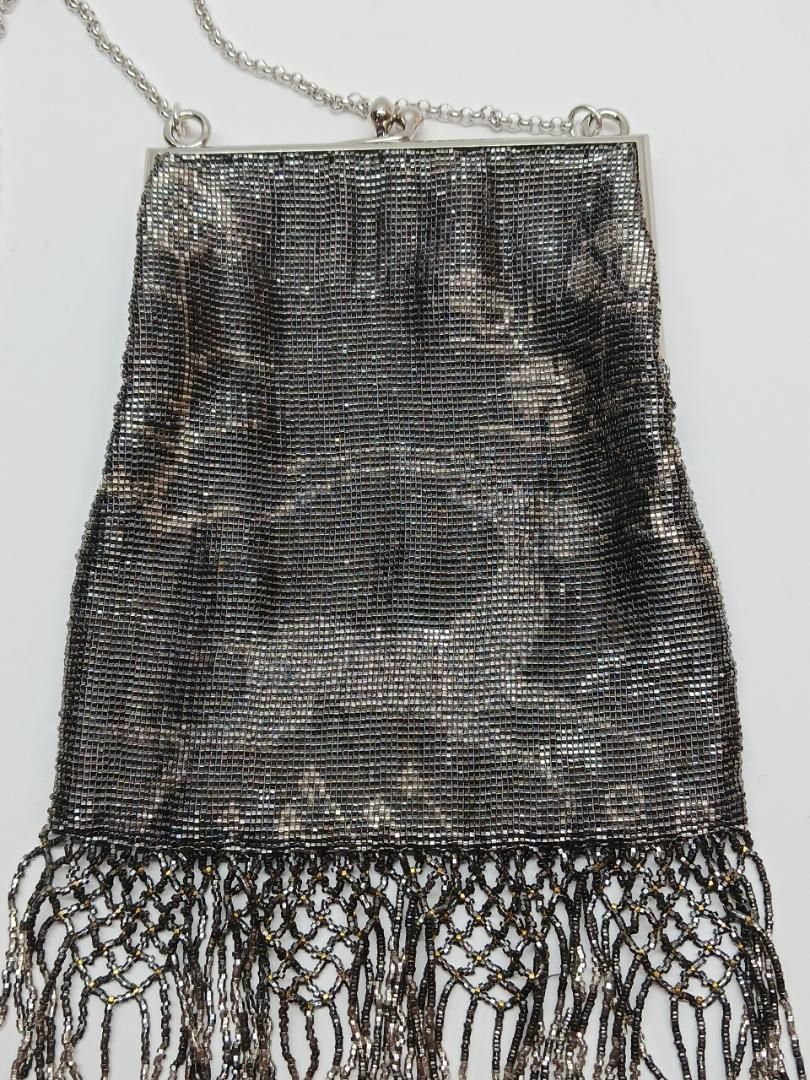 1925 ART DECO メタルビーズ パーティバッグ 専用ケース付き