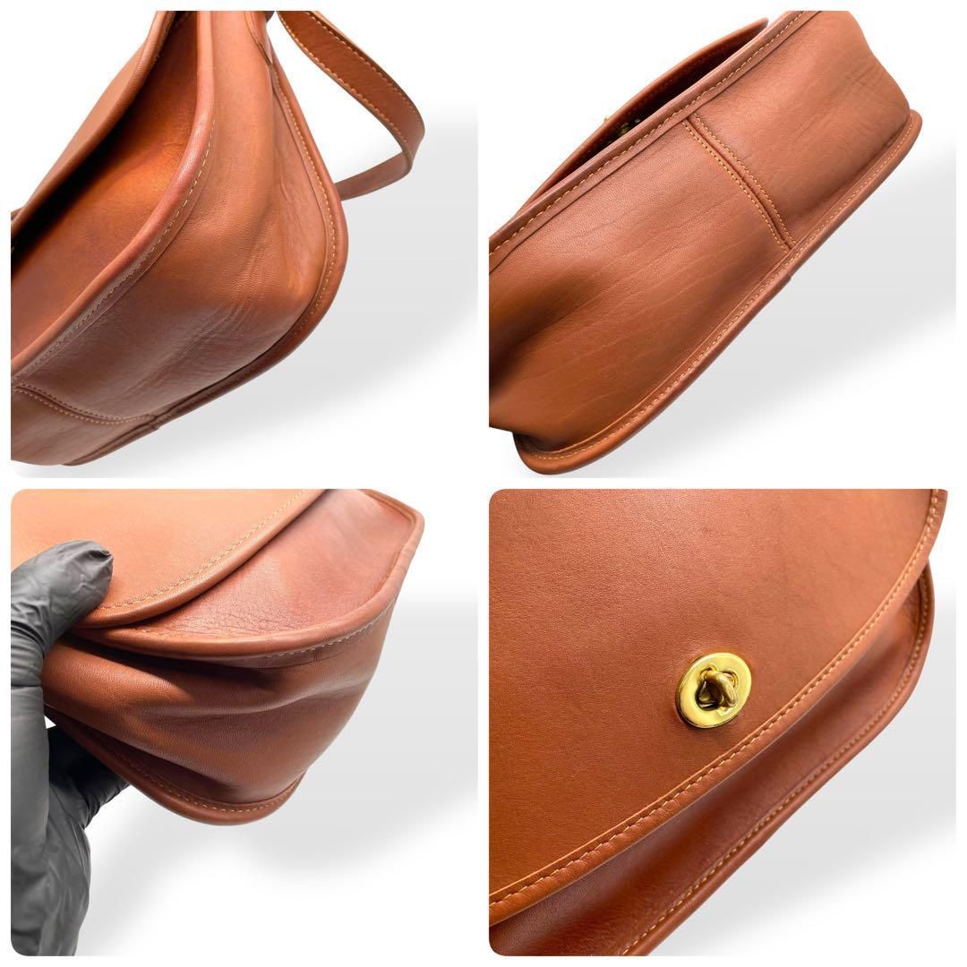 極美品 COACH オールドコーチ ショルダーバッグ USA製 レザー