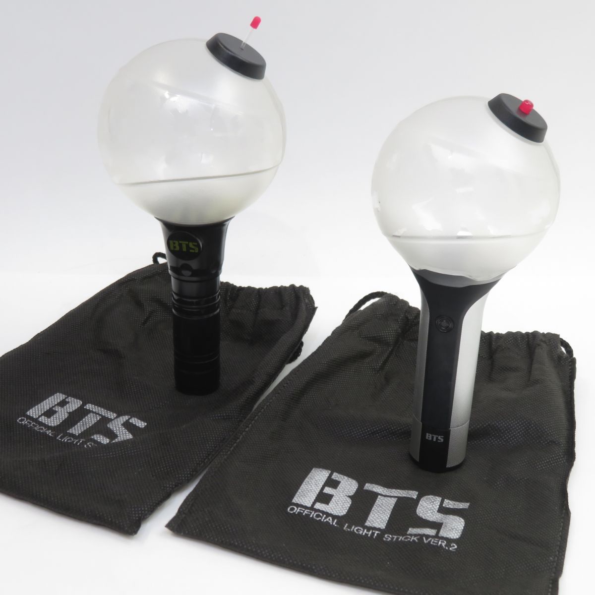 BTS OFFICIAL LIGHT STICK Ver.1 ＆ Ver.2 セット ペンライト アミボム※中古 - メルカリ