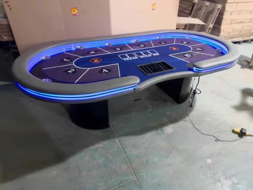 ポーカーテーブル チップ 競技用テーブル LEDライト 高級 ポーカー