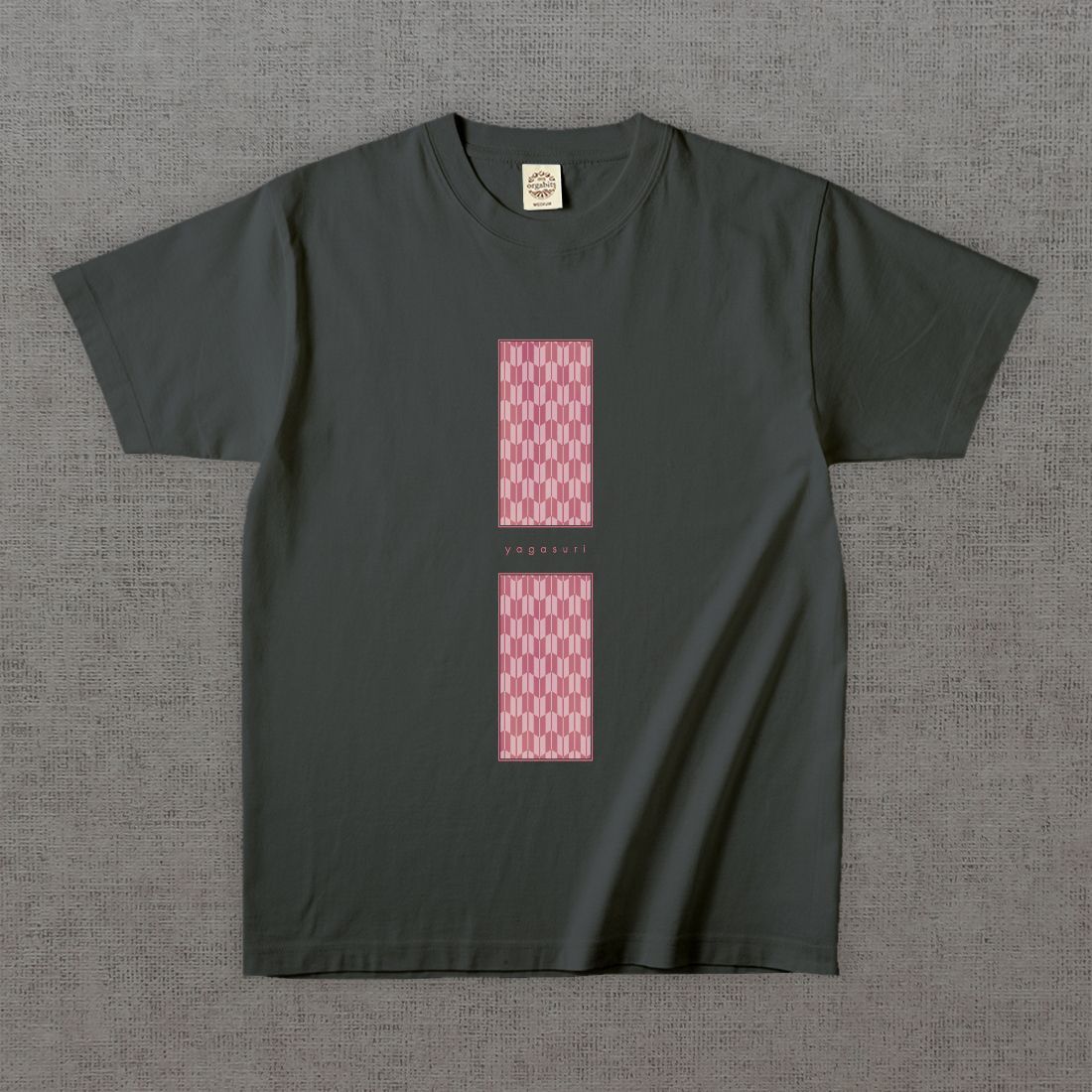 和柄Tシャツ　矢絣 -彩・角-