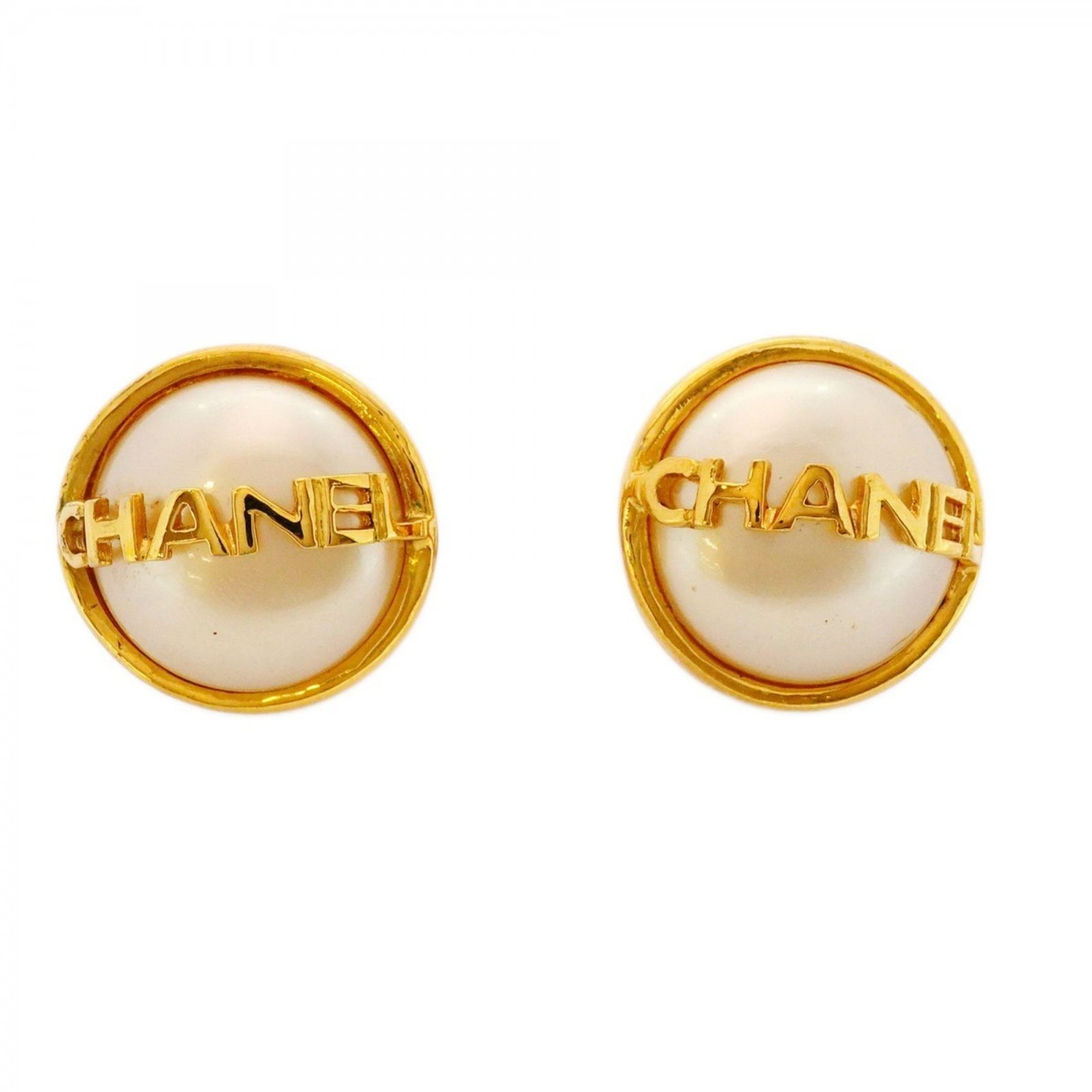 シャネル Chanel シャネル イヤリング シャネル サークル GPメッキ フェイクパール ゴールドレディース