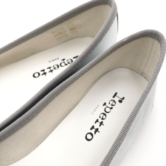 レペット repetto バレエシューズ リボン フラットシューズ ラウンドトゥ シルバー 未使用 - メルカリ