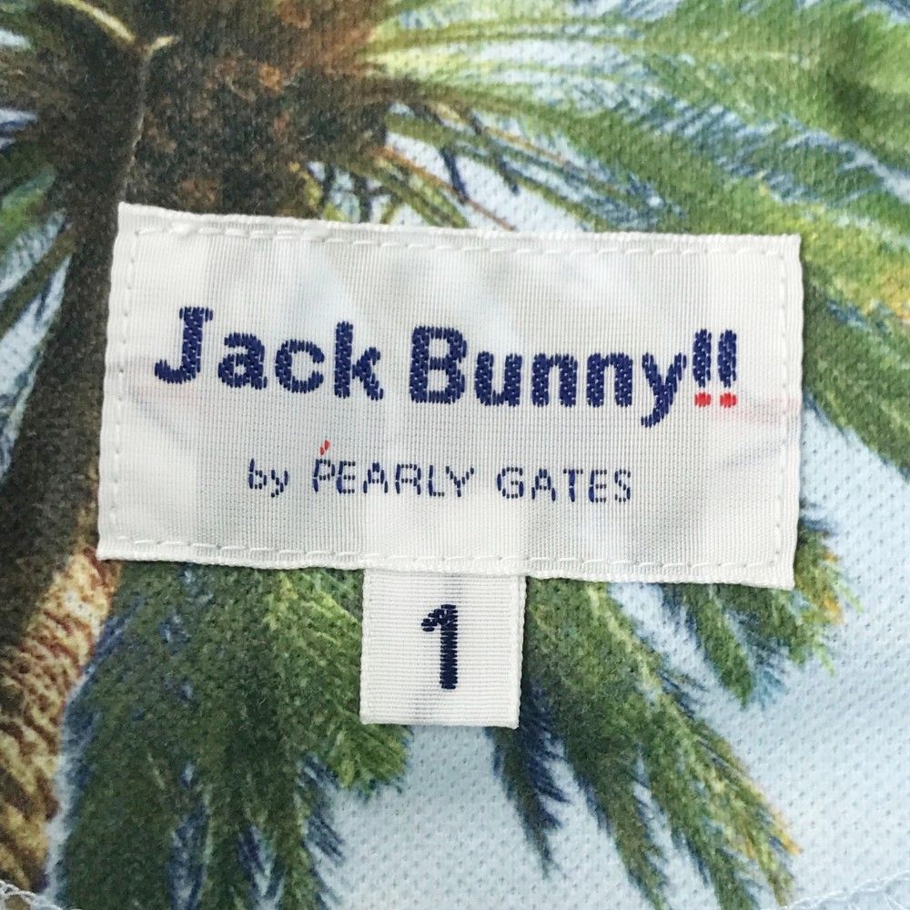 サイズ：1 JACK BUNNY ジャックバニー 半袖ワンピース ロゴ刺繍 ヤシの