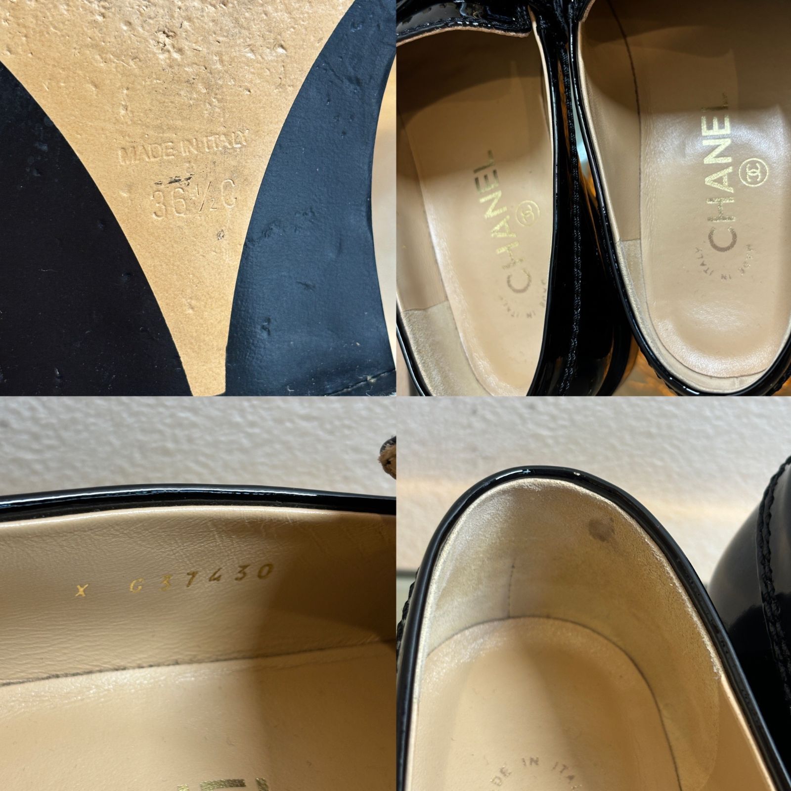 ΩNA3084 大人気！付属品付き！ CHANEL シャネル ローファー 36 1