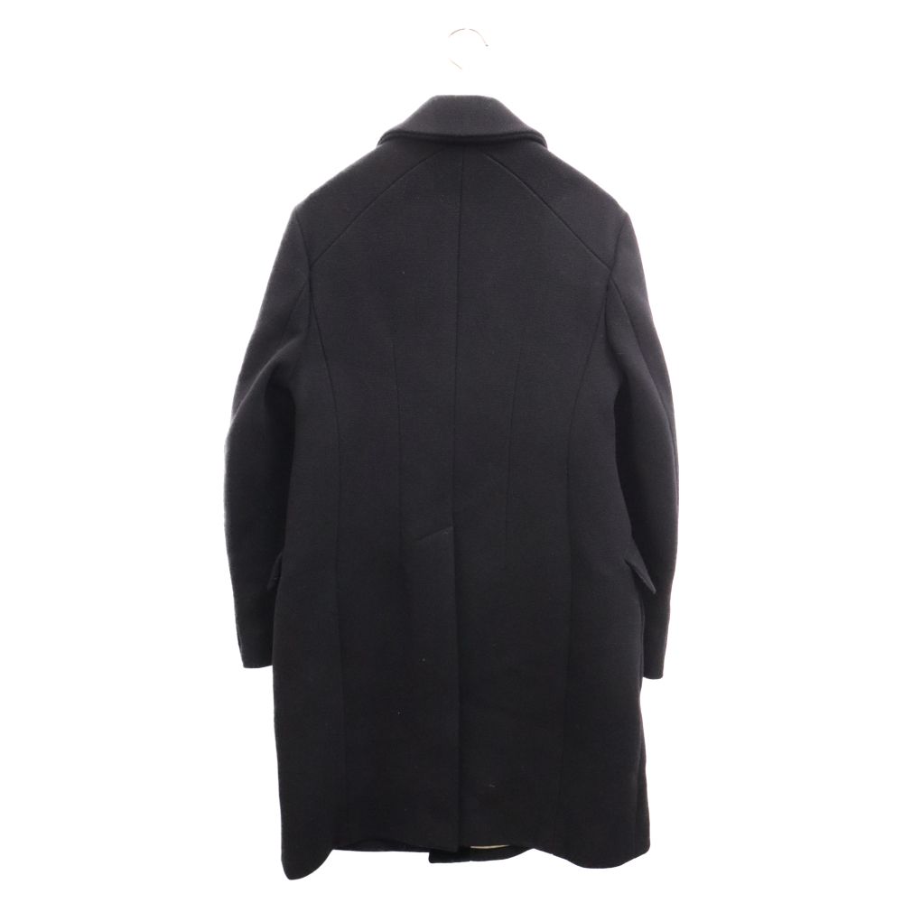 CARVEN (カルヴェン) ベロアカラー ダブルロングコート ブラック