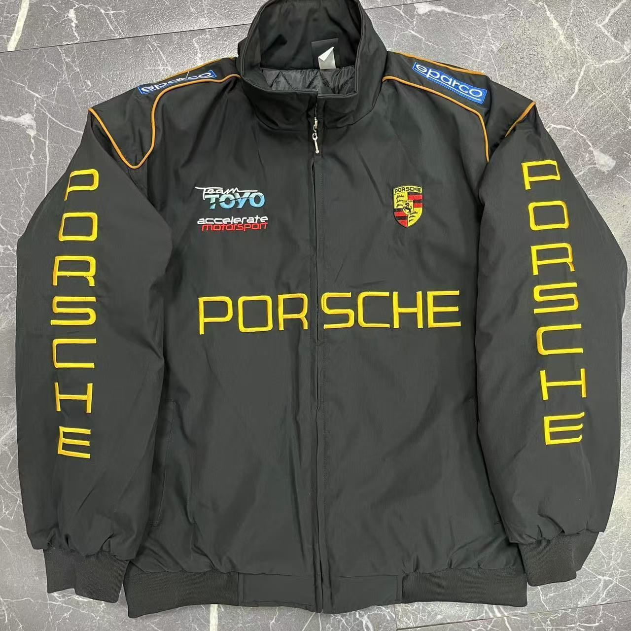 PORSCHE ポルシェ F1 レーシングジャケット ブルゾン 刺繍 中綿 バイク