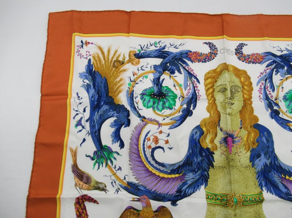 未使用品】HERMES エルメス カレ90 CIRÈS 女神ケレス スカーフ  