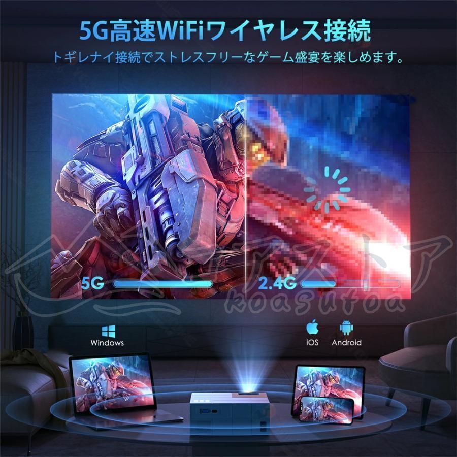 プロジェクター 小型15000lm 4K対応  Bluetooth5.1搭載 プロジェクター 小型 15000LM 4K対応 1080P フルHD Bluetooth5.1