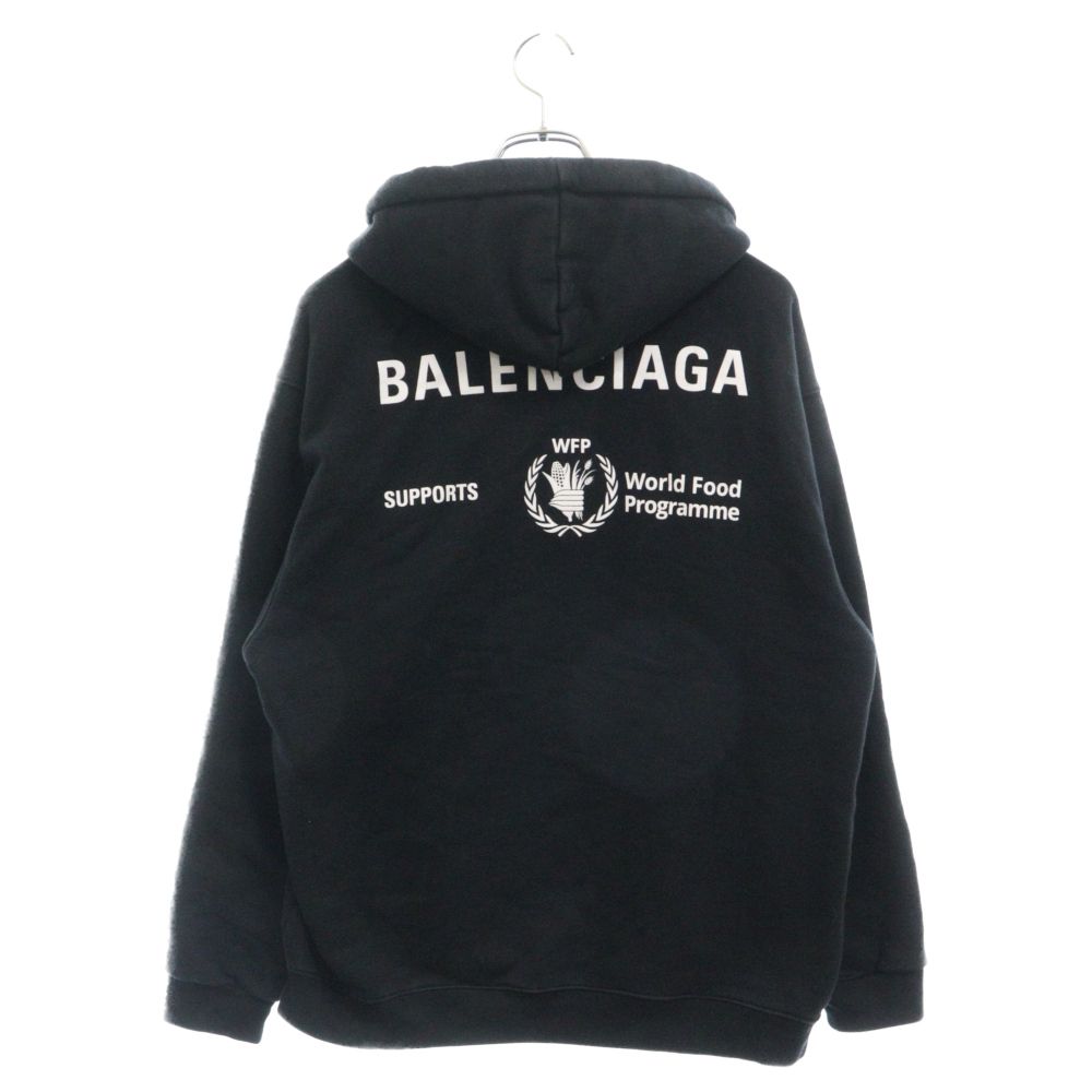 BALENCIAGA (バレンシアガ) 20AW WFPプリント プルオーバーパーカー 600683 THV83 フーディ ブラック - メルカリ