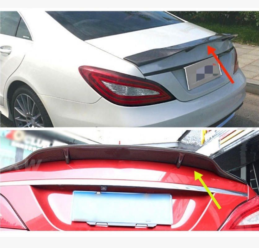 ベンツCLSクラスW218リプレースRカーボンファイバースポイラーを適用カーリプレースリヤスポイラーを装着します FFCRYSTALESIA_COM
