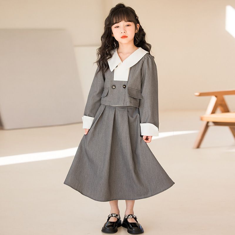 入学式 スーツ 女の子 2点セット フォーマル セットアップ ガールズ 韓国子供服 学院風 キッズ ジャケット スカート 制服 春 入学式 結婚式  発表会 カジュアルsenbao22 メルカリ