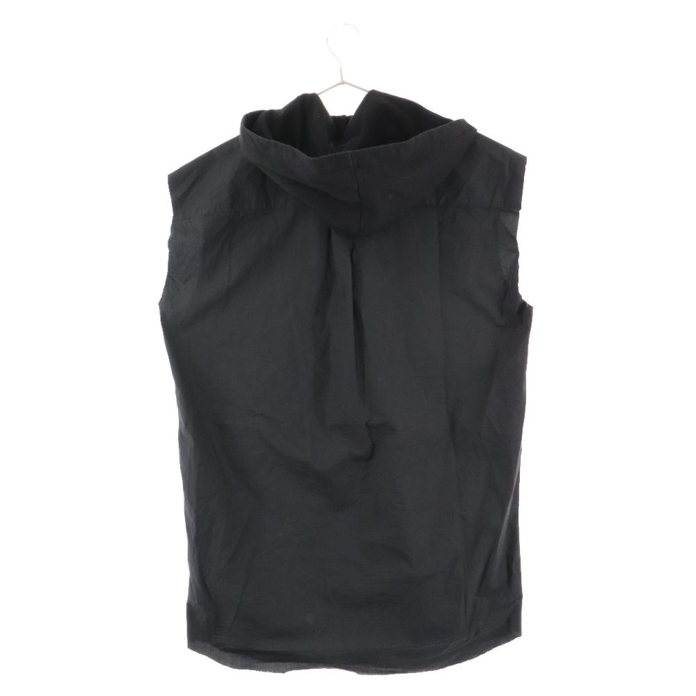 RAF SIMONS (ラフシモンズ) ARCHIVE REDUX 21SS 02SS テロ期 復刻 SLEEVELESS HOODED SHIRT  シャツ ブラック A01-200 - メルカリ