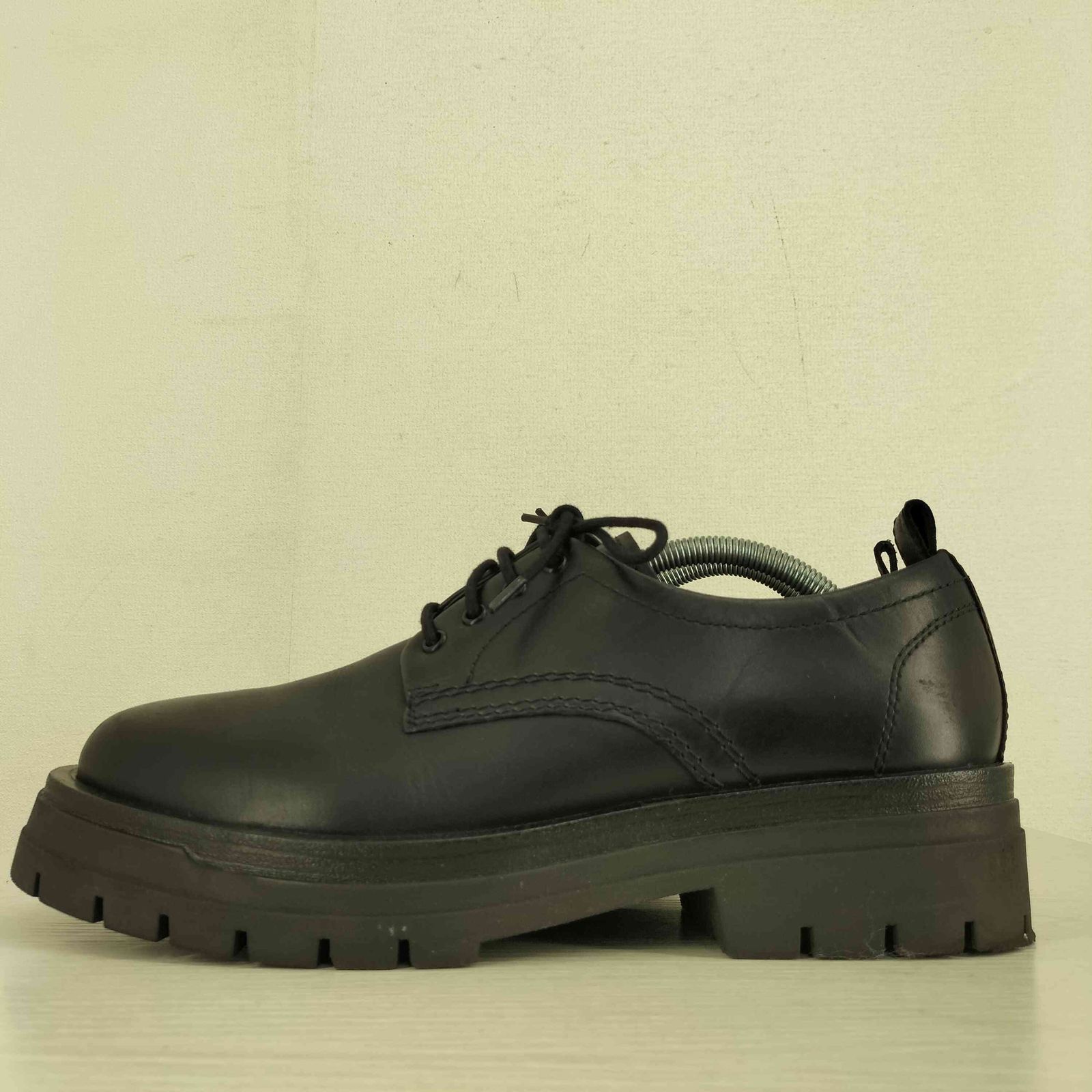 【完売品】ZARA レザーシューズ ザラ ZARA シャークソール レザーシューズ メンズ JPN：27.5
