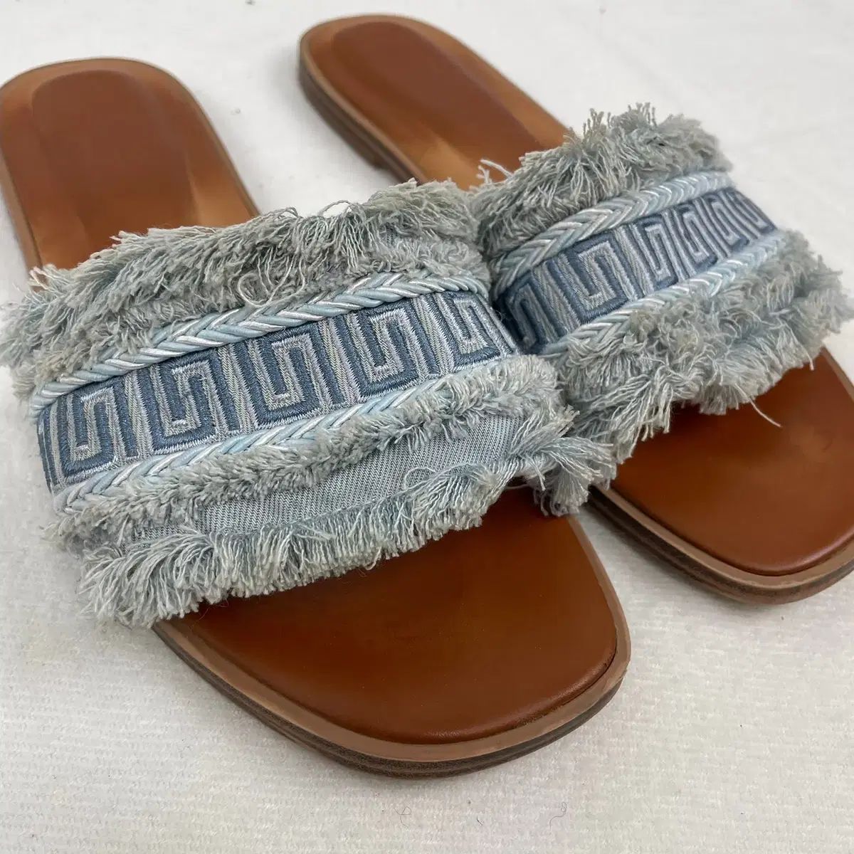 【追跡あり・関税負担なし】 ALDO フラットサンダル ALDO(アルド) ALDO ブルー ナラニ フリンジ フラット サンダル