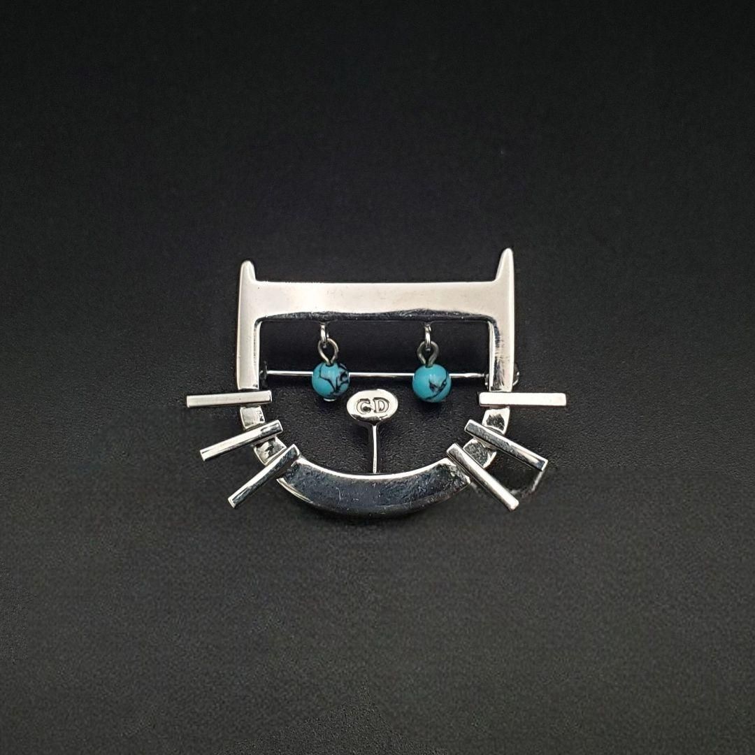 Chrstian Dior クリスチャンディオール 猫モチーフ ブローチ