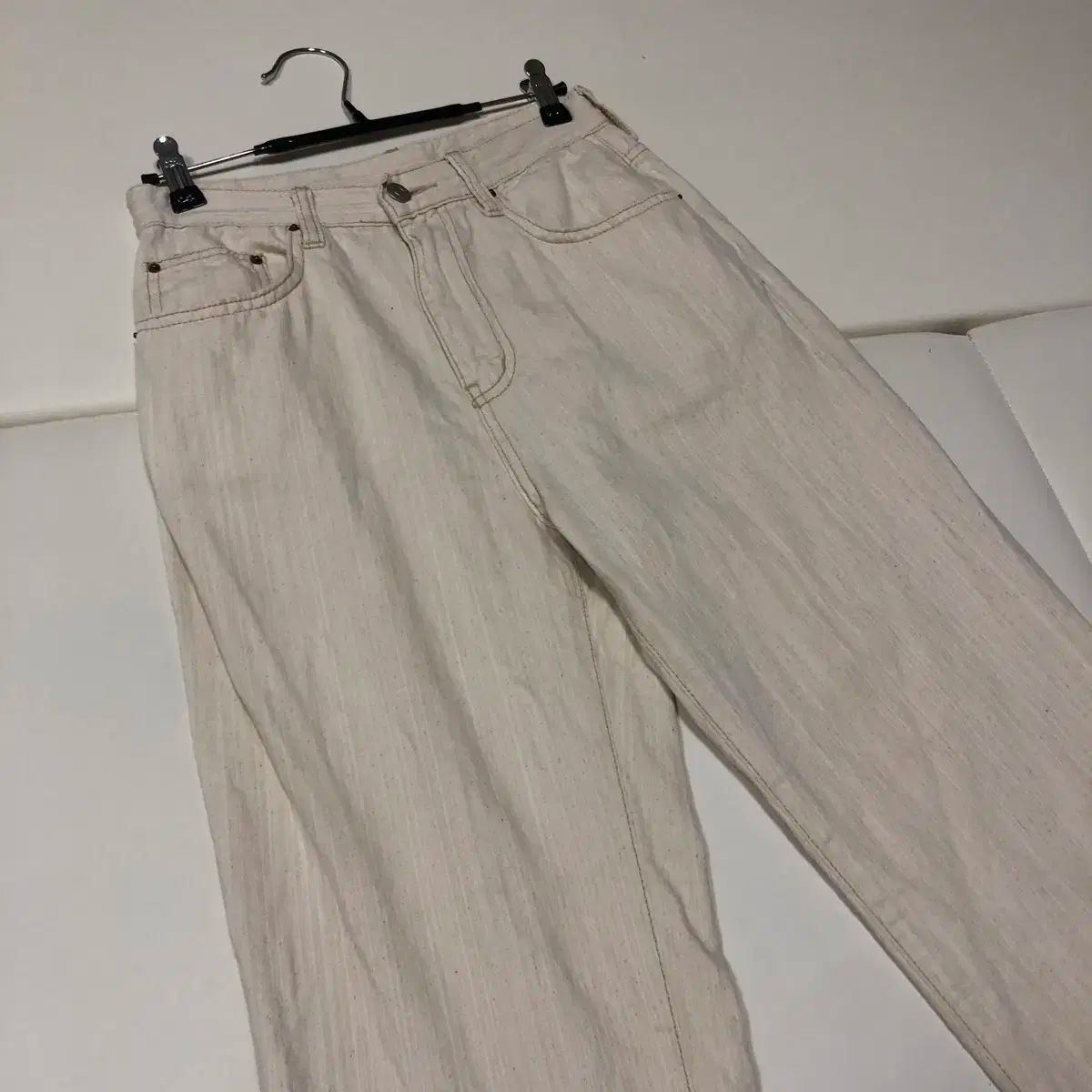 THE ILMA コットン リネン オートミール パンツ ズボン 通勤ルック オールドマネールック