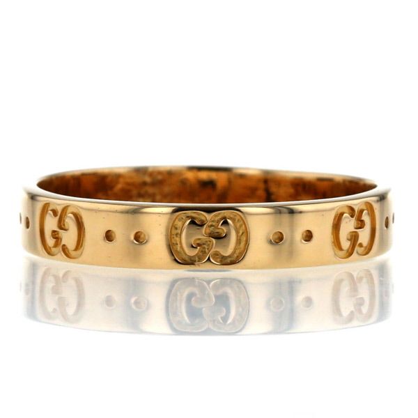 GUCCI グッチ K18YG イエローゴールド リング GG ICON アイコン ロゴ