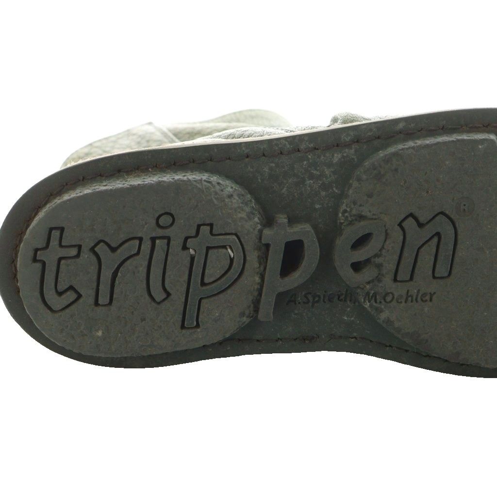 トリッペン trippen ショートブーツ サイドジップ レザー 38 緑