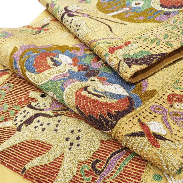 袋帯 中古 リサイクル 正絹 フォーマル 六通 汕頭刺繍 スワトウ