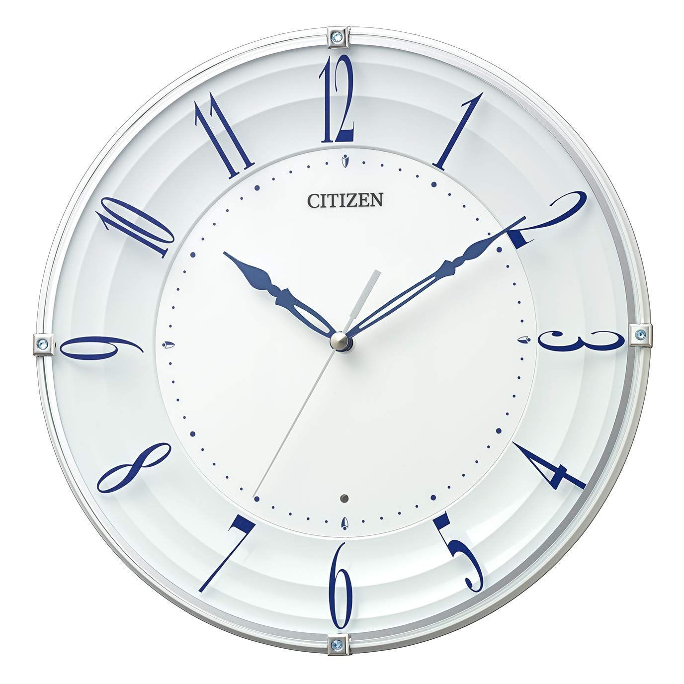 ブルー リズム(RHYTHM) シチズン 掛け時計 電波時計 連続秒針 インテリア ブルー Φ28x4.8cm CITIZEN 8MY556-004
