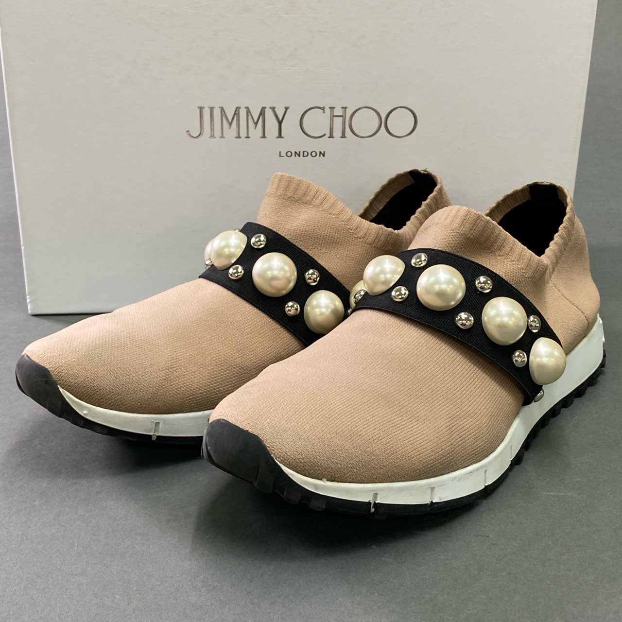 1c11 JIMMY CHOO ジミーチュウ VERONA ベローナ パールビジュー 