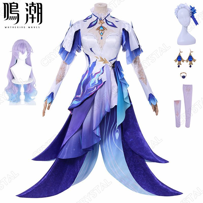 鳴潮|めいちょう カンタレラ コスプレ衣装 ウイッグ付き Wuthering Waves ヒロイン Cantarella コスプレ衣装 コスチューム ハロウィン クリスマス 制服 大人 子供 cosplay イベント