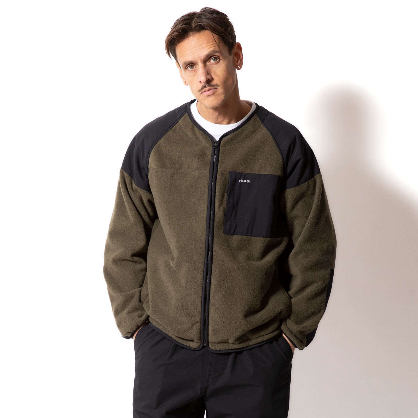 ROARK REVIVAL ロアークリバイバル GEN 3 FLEECE N C JACKET 2 0 ARMY フリースジャケット ジャケット アウター セカンドレイヤー スキー スノーボード ウインタースポーツ バイク 自転車 旅