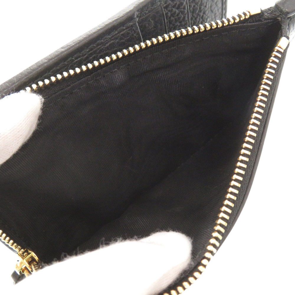 美品 グッチ GGマーモント ダブルG 546588 レザー ブラック 二つ折り  